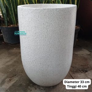 Pot Teraso Tipe Apollo D 33 T 40 - Putih